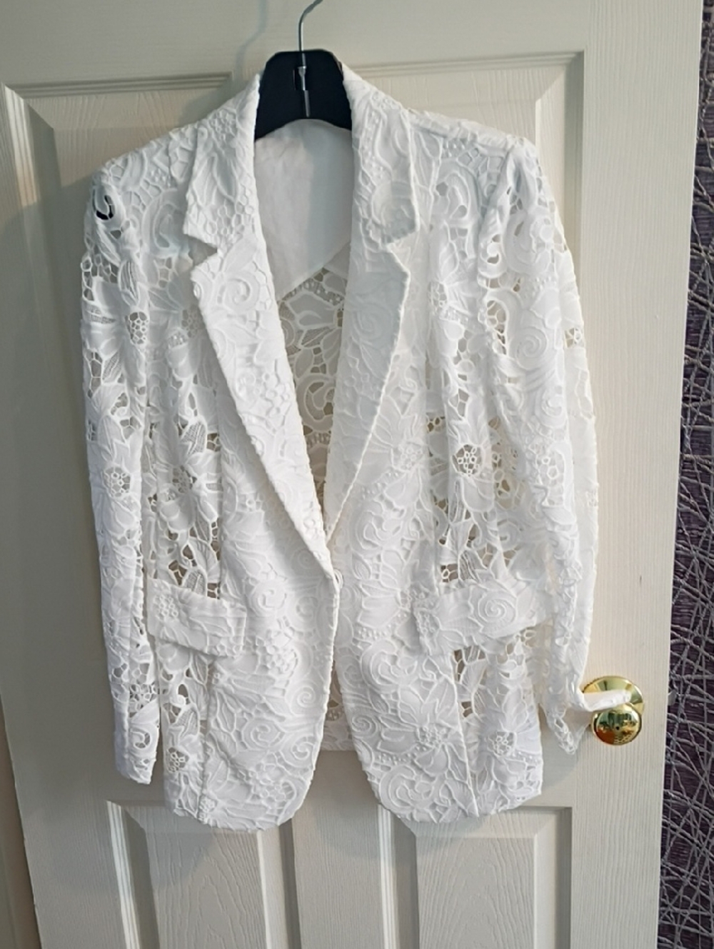 Emanuel Ungaro White Lace Blazer Jacket